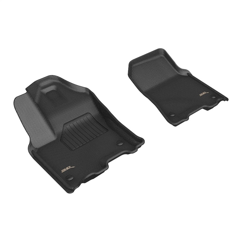 Dodge Ram 1500 Floor Mats - Front - 3D MAXpider - Kagu - Black - `25-`26